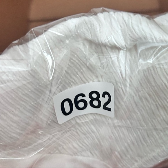 ANRABESS White Tiered Smocked Bodice Peasant Maxi Dress Size L Puff Sleeve Boho - Picture 14 of 14